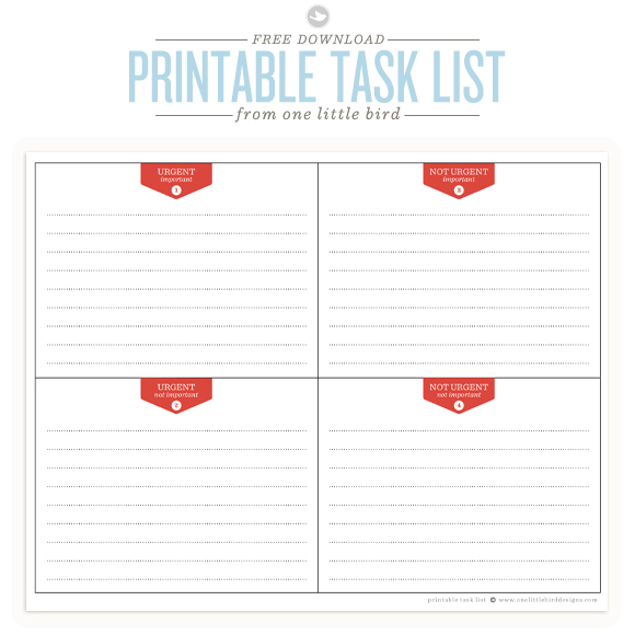 Printable Priority To Do list Calendars Planners Paper Party